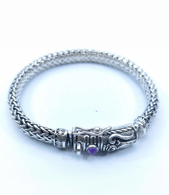 10 mm men silver bracelet, sterling silver chain, Custom engraving