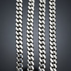 Men's 14mm Heavy 999 Pure Silver Curb Chain Necklace
