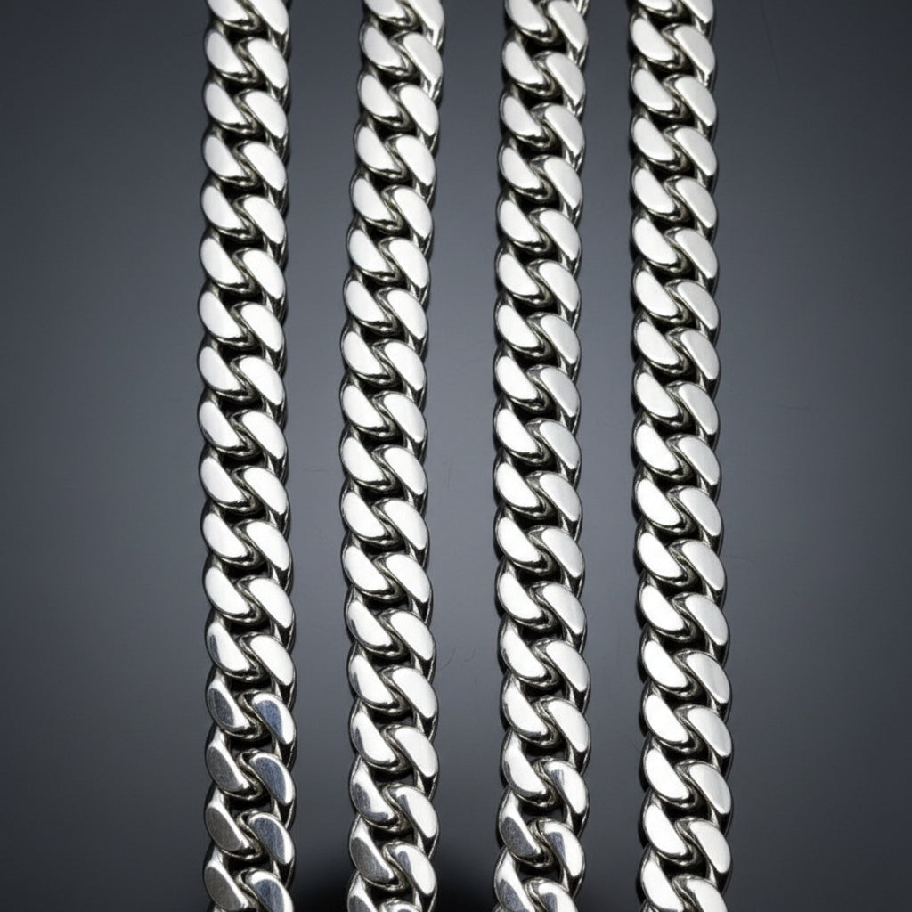 Men's 14mm Heavy 999 Pure Silver Curb Chain Necklace