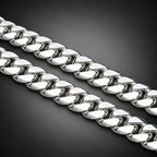 Men's 14mm Heavy 999 Pure Silver Curb Chain Necklace