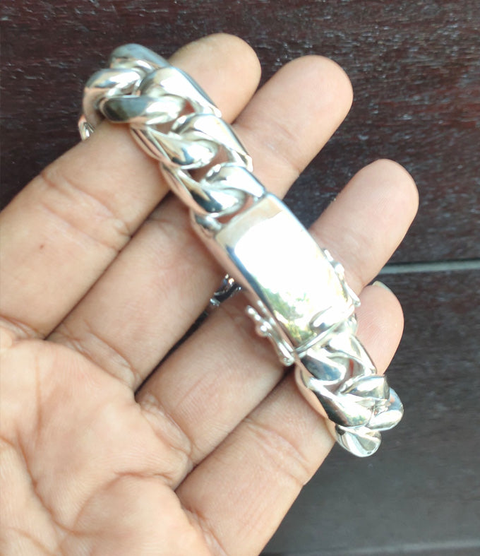 14 mm Curb chains, 999 silver chain, Men's silver Necklace