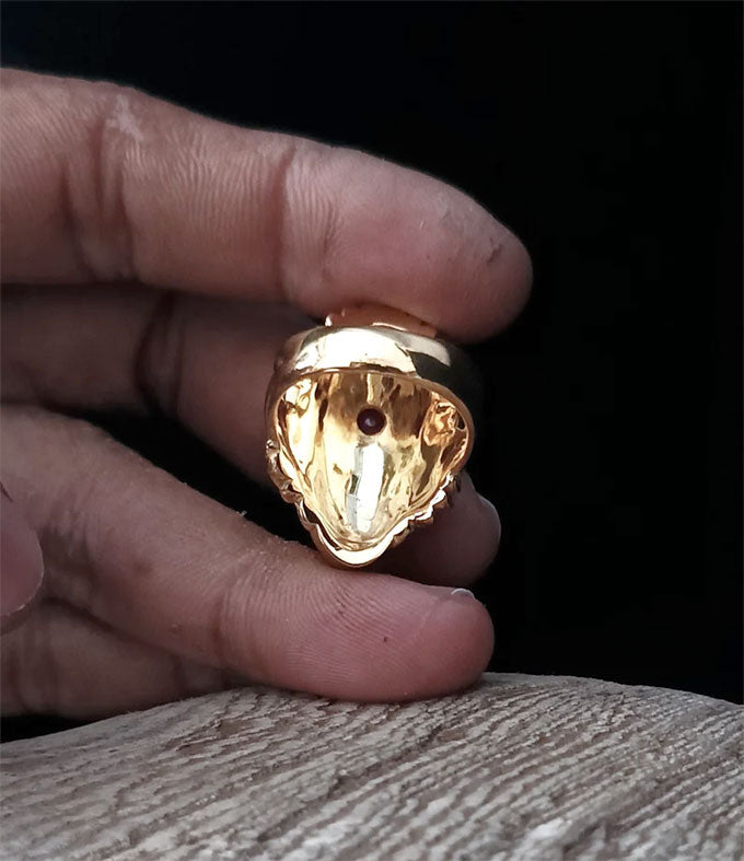 18k Gold plating, Goddess ring, Hindu goddess, gifts jewelry.