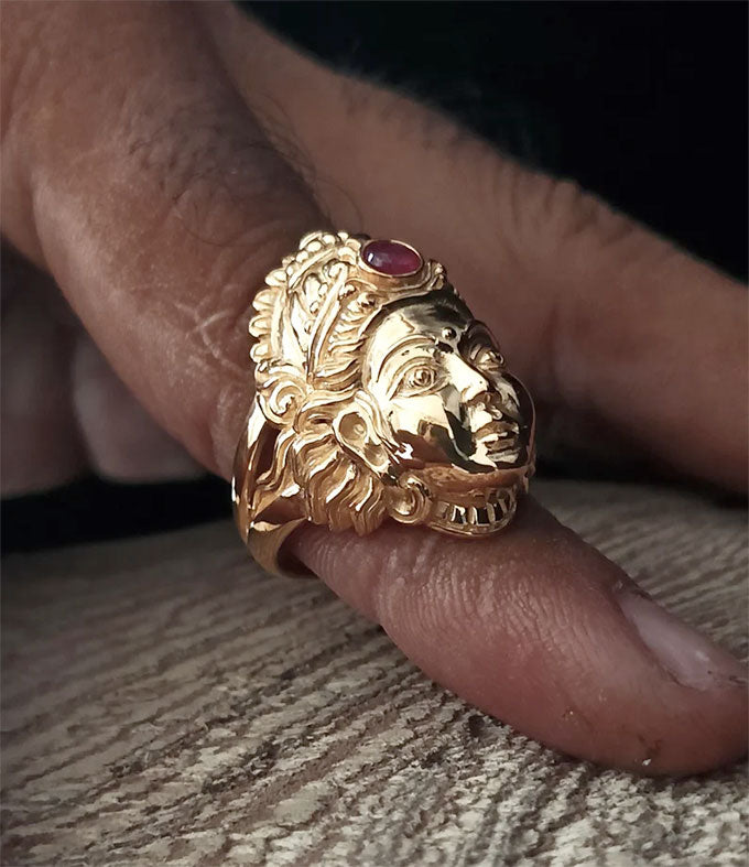 18k Gold plating, Goddess ring, Hindu goddess, gifts jewelry.