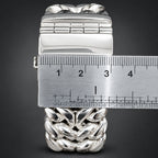 30mm Heavy 999 Pure Silver Curb Chain Bracelet for Men