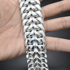30mm Heavy 999 Pure Silver Curb Chain Bracelet for Men