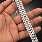 999 Pure Silver Curb Chain Necklace, 5mm Handmade