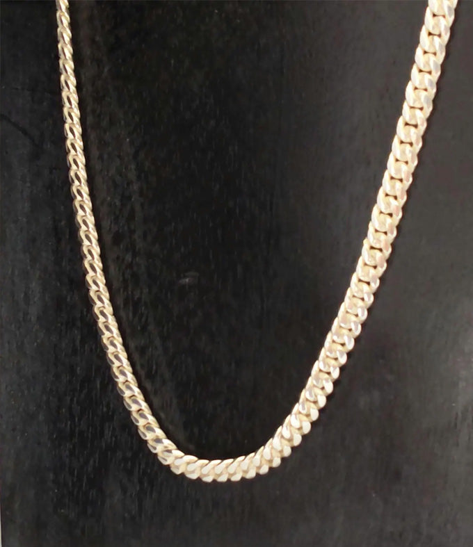 999 Pure Silver Curb Chain Necklace - 5 mm gift jewelry