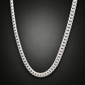 999 Pure Silver Curb Chain Necklace, 5mm Handmade