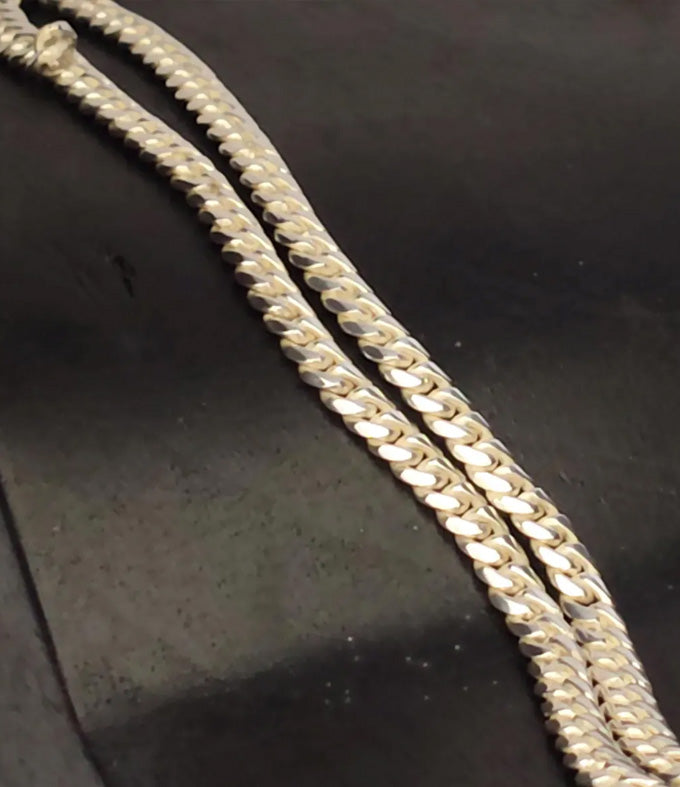 999 Pure Silver Curb Chain Necklace - 5 mm gift jewelry