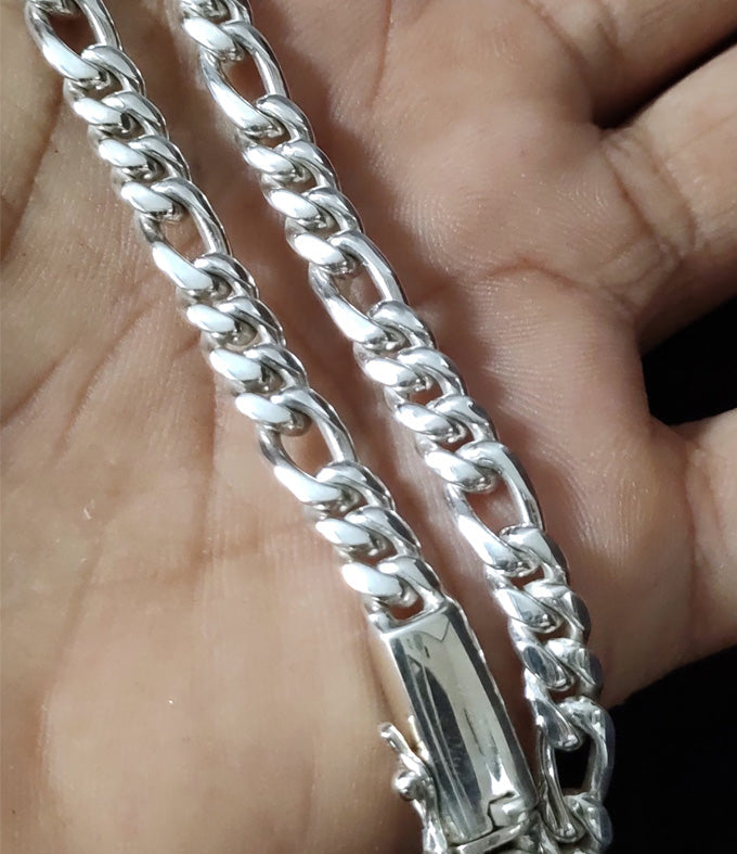 999 Silver Figaro Chain Necklace - Bali Handmade