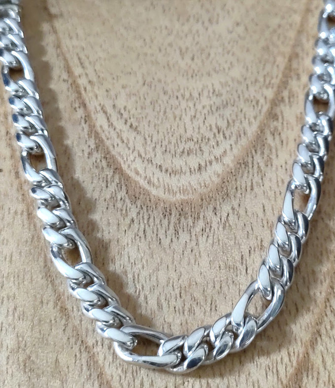999 Silver Figaro Chain Necklace - Bali Handmade