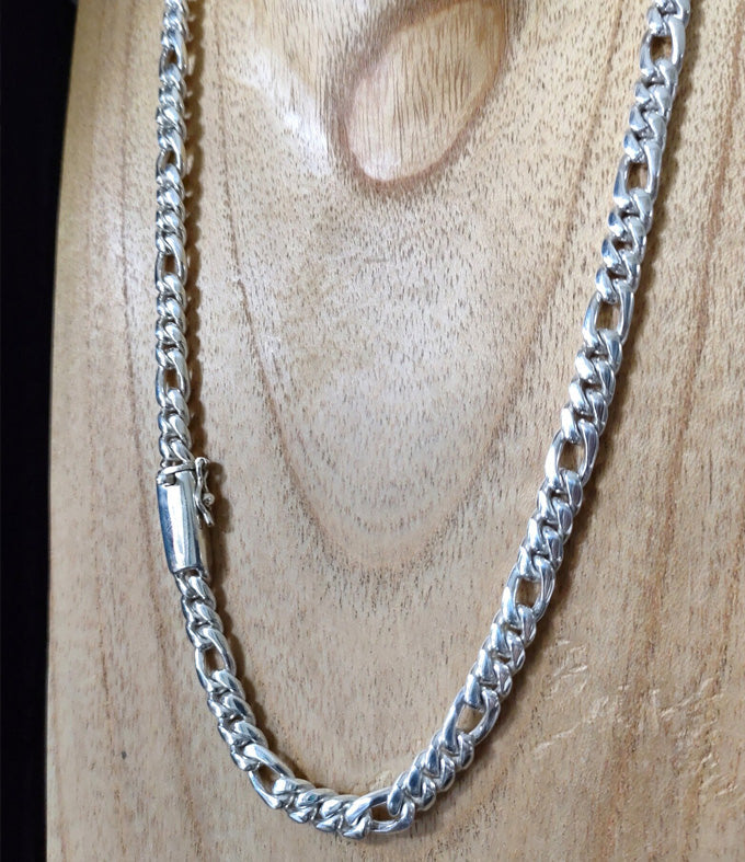 999 Silver Figaro Chain Necklace - Bali Handmade