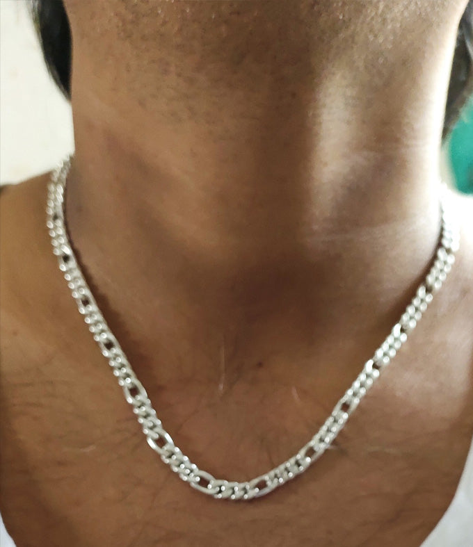 999 Silver Figaro Chain Necklace - Bali Handmade