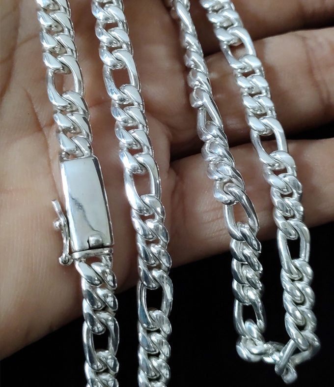 999 Silver Figaro Chain Necklace - Bali Handmade