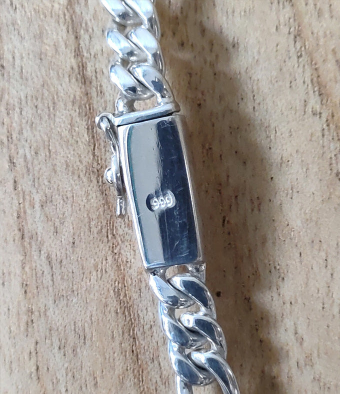999 Silver Figaro Chain Necklace - Bali Handmade