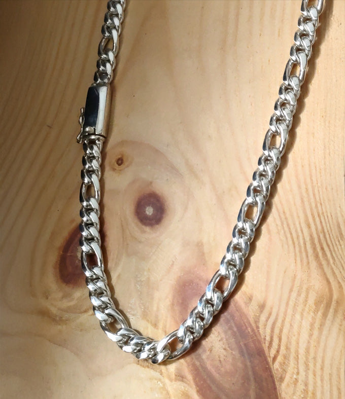 999 Silver Figaro Chain Necklace - Bali Handmade