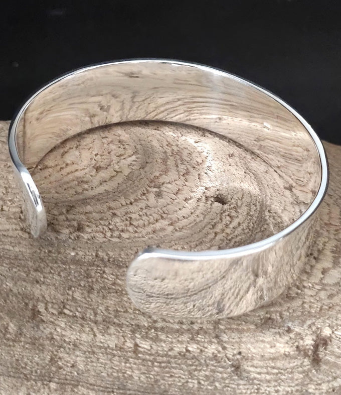 999 Silver Wide Cuff Bracelet: Statement Bangle