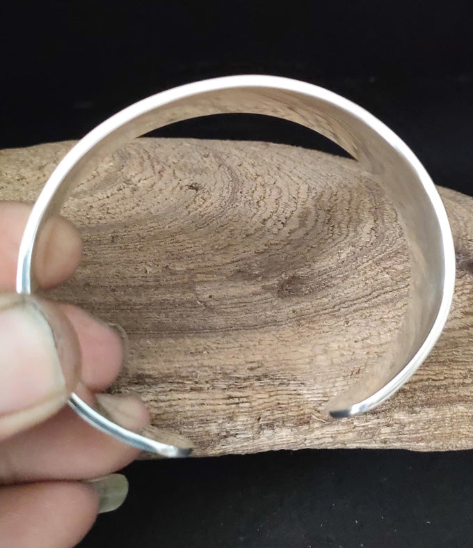 999 Silver Wide Cuff Bracelet: Statement Bangle