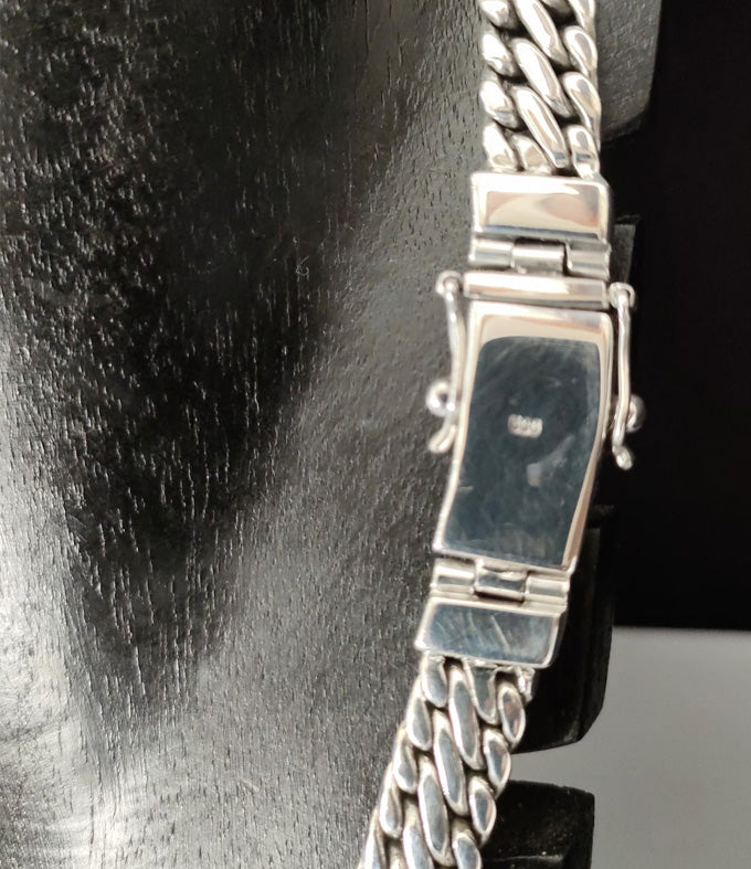 Handcrafted 999 Pure Silver Woven Chain Necklace - Mens Jewelry