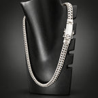 Men's 10mm 999 Pure Silver Woven Chain Necklace
