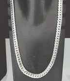 Handcrafted Men's 10mm 999 Silver Curb Chain Necklace