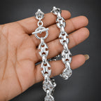 Handmade 999 Silver Anchor Chain Necklace - Men's Heavy Silver Jewellry