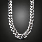 Men’s 999 Pure Silver Curb Chain Necklace, 23–25mm Heavyweight