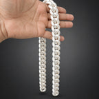 Men’s 999 Pure Silver Curb Chain Necklace, 23–25mm Heavyweight