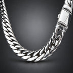 Men’s 999 Fine Silver Curb Chain Necklace, 20mm Heavyweight