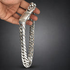 Men’s 999 Fine Silver Curb Chain Necklace, 20mm Heavyweight