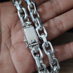 Handmade 999 Fine Silver Anchor Chain Necklace - Men's Gift