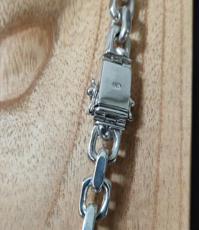 Handmade 999 Fine Silver Anchor Chain Necklace - Men's Gift