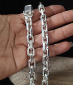 Handmade 999 Fine Silver Anchor Chain Necklace - Men's Gift