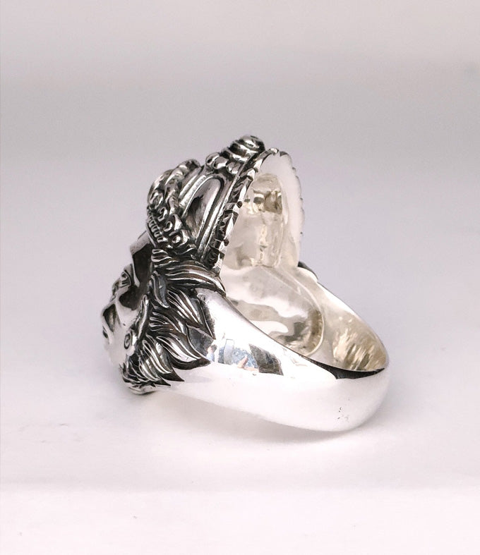 Hanuman, men silver ring, Hindu jewelry, handmade jewelry