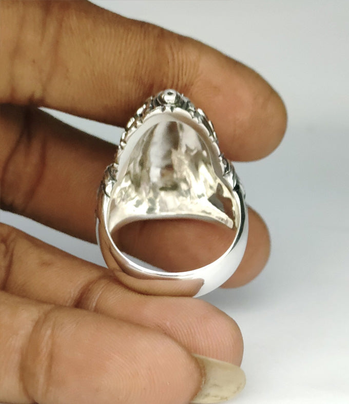 Hanuman, men silver ring, Hindu jewelry, handmade jewelry