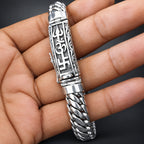 Handcrafted 999 Fine Silver Tri Sakti Trishul Bracelet