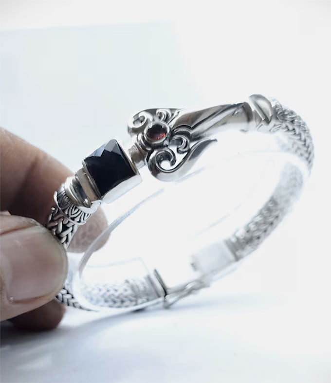 Hindu mens Bracelet, Handmade silver chains,Gift for mens