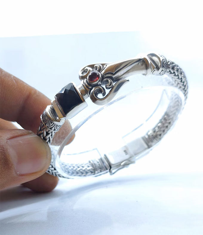 Hindu mens Bracelet, Handmade silver chains,Gift for mens