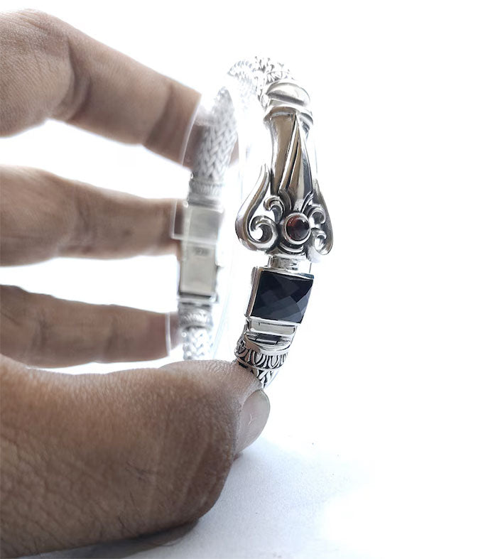 Hindu mens Bracelet, Handmade silver chains,Gift for mens