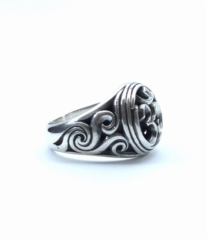 Hindu mens Ring, Om symbol, Handmade jewelry