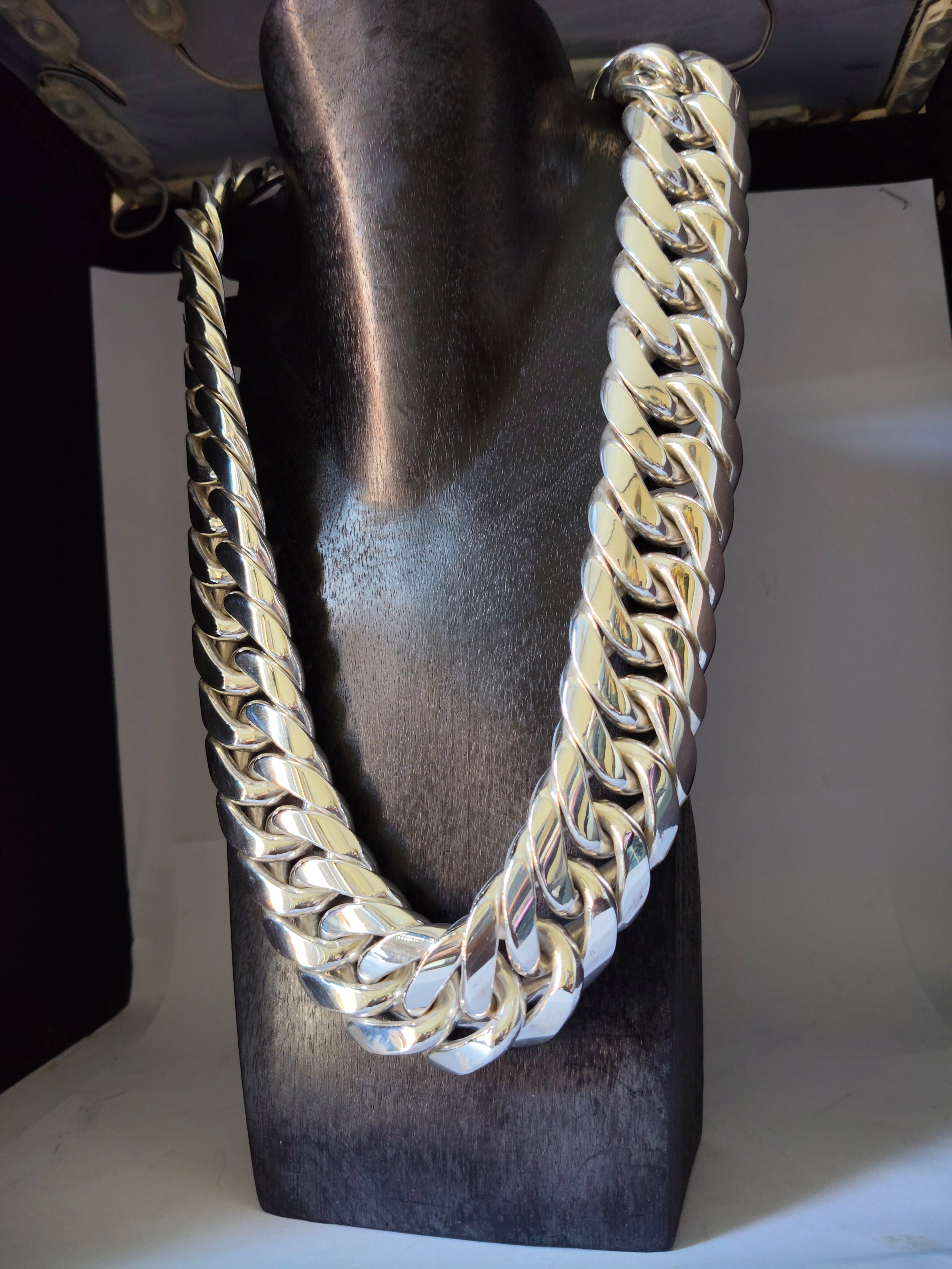 2 kilo 999 Silver Curb Link Chain - Chunky Men's Necklace