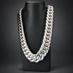 35mm 999 Pure Silver Cuban Chain Necklace for Men