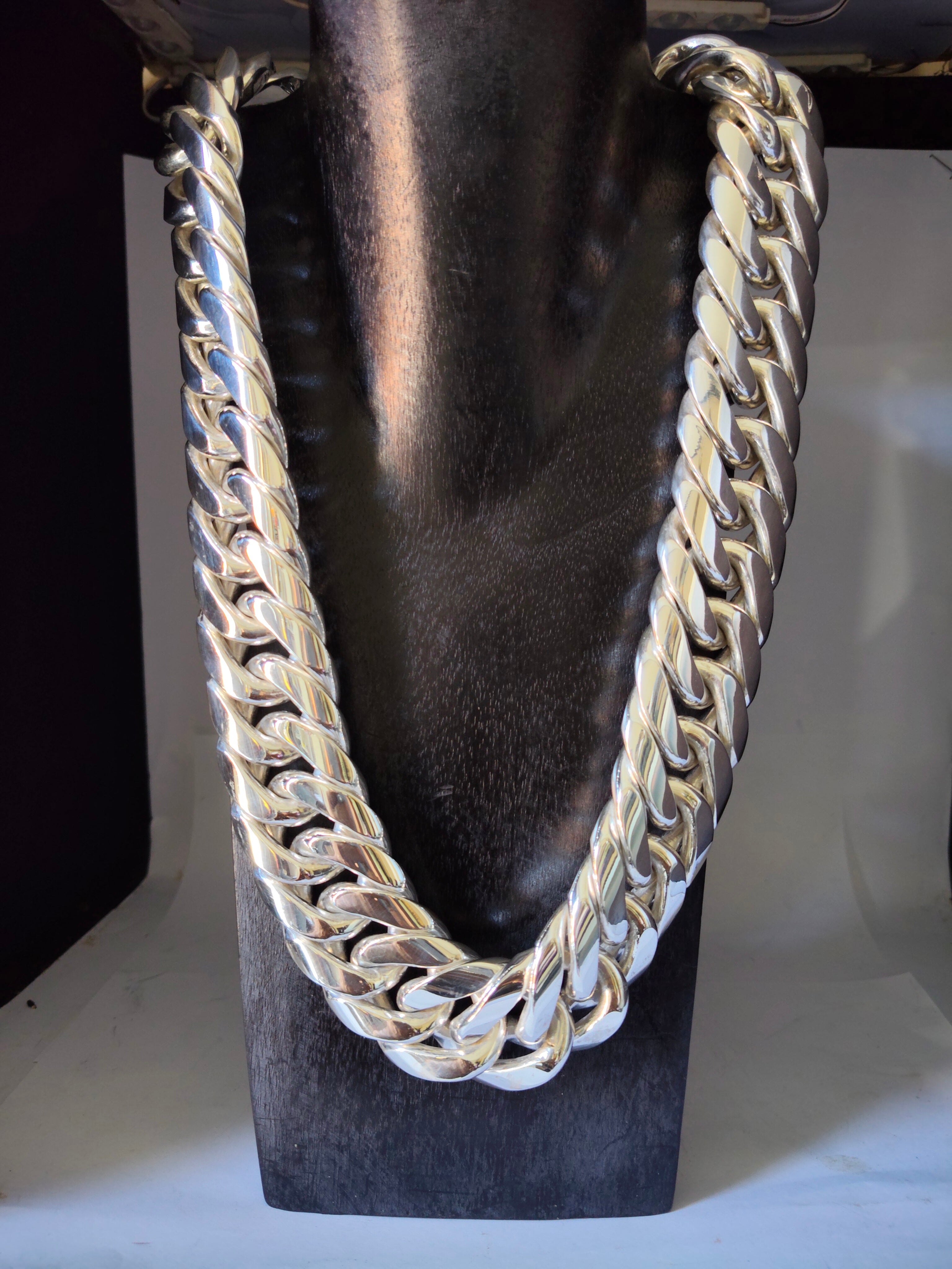 2 kilo 999 Silver Curb Link Chain - Chunky Men's Necklace
