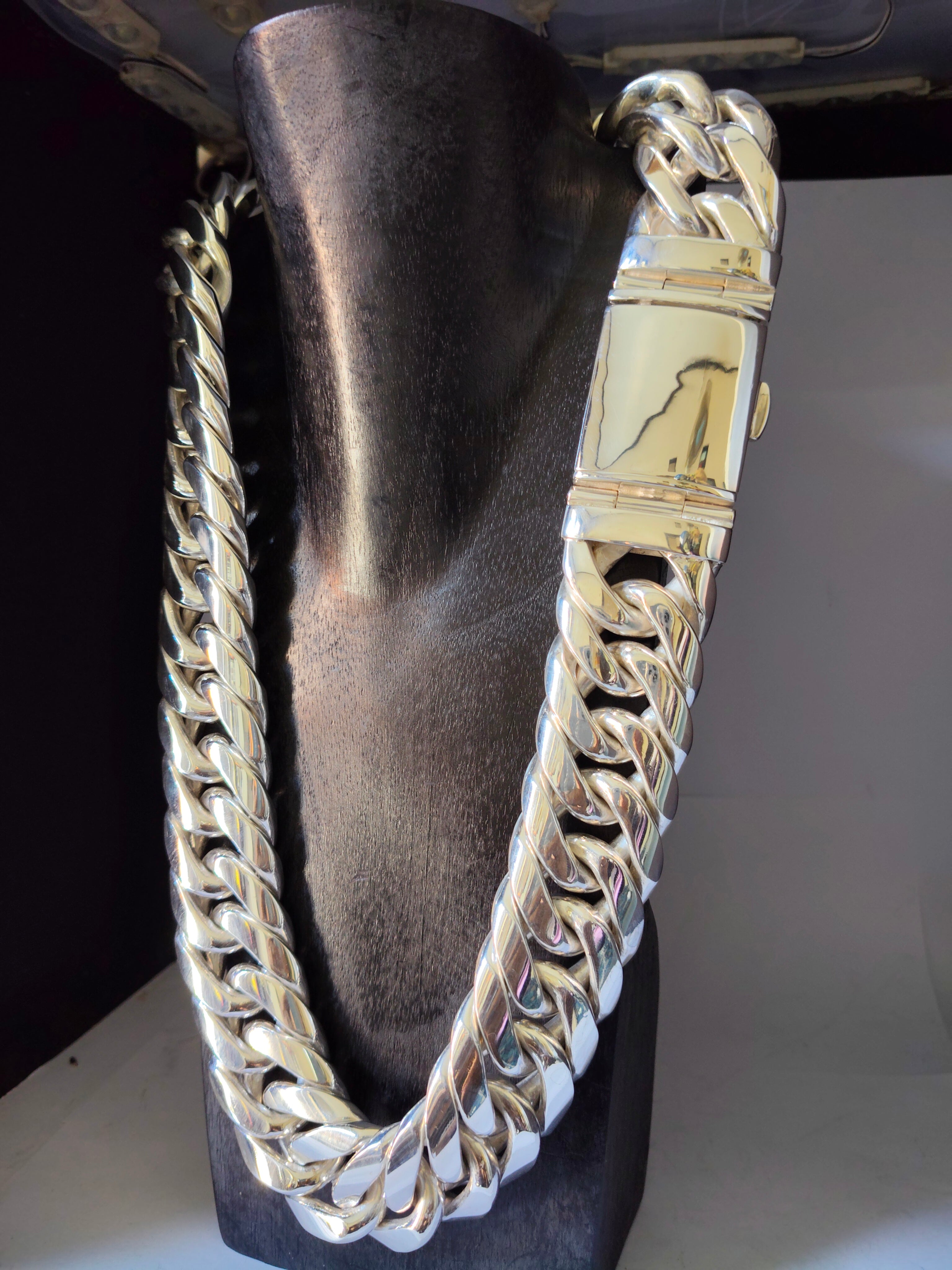 2 kilo 999 Silver Curb Link Chain - Chunky Men's Necklace