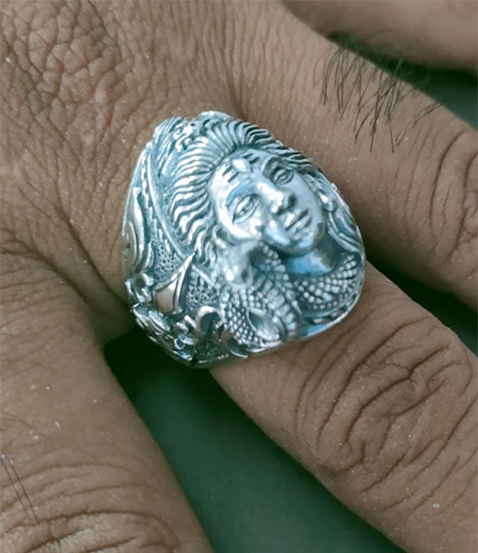Lord Shiva, Hindu Silver ring, handmade jewelry, personalized gifts