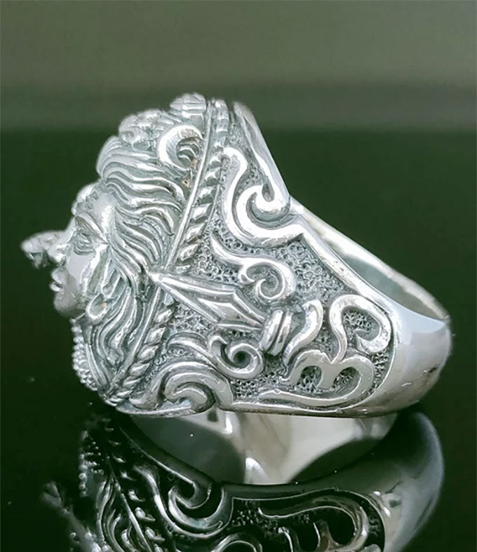 Lord Shiva, Hindu Silver ring, handmade jewelry, personalized gifts