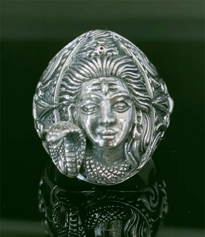 Lord Shiva, Hindu Silver ring, handmade jewelry, personalized gifts