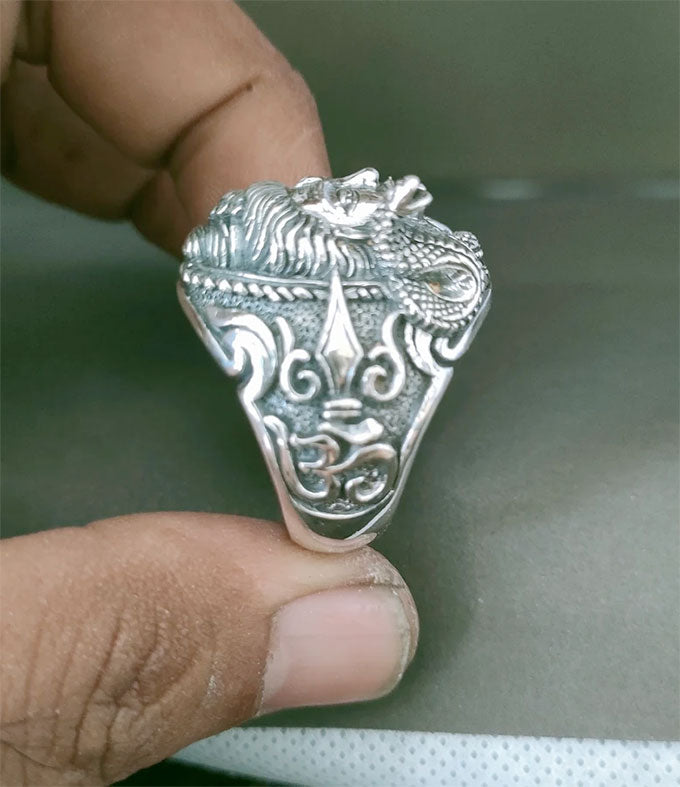 Lord Shiva, Hindu Silver ring, handmade jewelry, personalized gifts