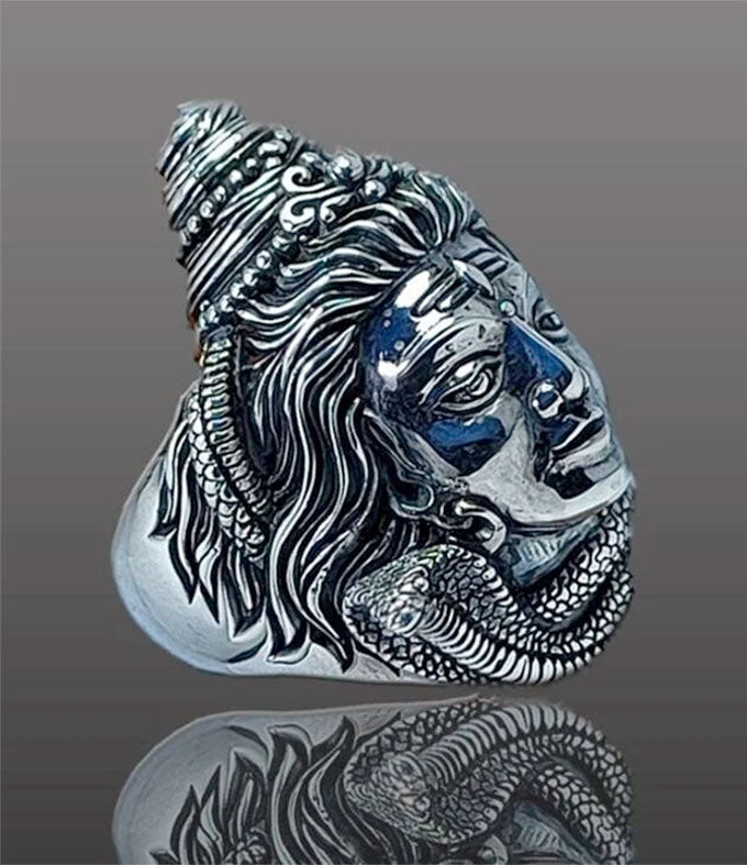 Mahadev Ring, Lord Shiva Ring, Hindu Men Jewelry.