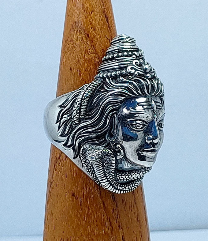 Mahadev Ring, Lord Shiva Ring, Hindu Men Jewelry.